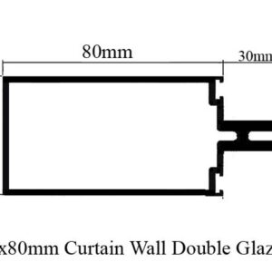 Curtain Wall Profile 50x80cm for Double GlCurtain Wall Profile 50x80cm for Double Glaze aze