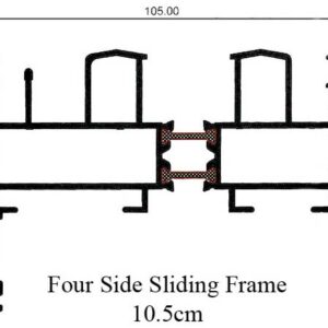 AE Thermal Break 10.5cm Sliding Four Side Sliding Frame 105mm