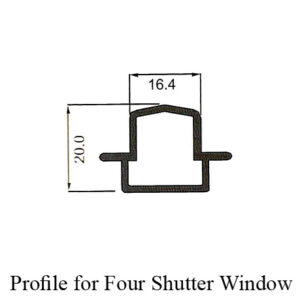 AE Thermal Break 10.5cm Sliding Profile for Shutter Window