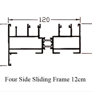 GE 12cm Sliding Series Four Side Sliding Frame 12mm