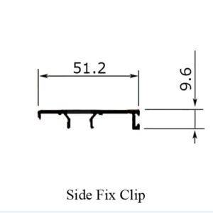 GE 12cm Sliding Series Side Fix Clip