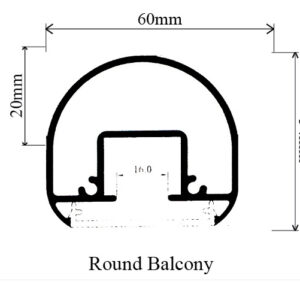 Rond Balcony 60mm