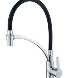 Matte Black Kitchen Sink Mixer Tap with Swivel Spout | Single Lever Faucet – Model A4890F-3