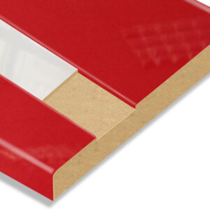 Red & White Slot Post-Formed PVC High Glossy AGT MDF Panel – Premium Quality