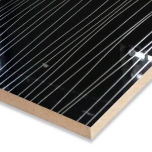 Black Plus Sliver Lines #BS PVC High Glossy AGT MDF Panel