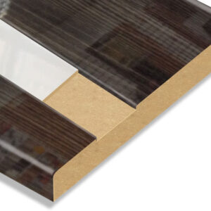 Metallic & White Slot Post-Formed PVC High Glossy AGT MDF Panel – Premium Quality